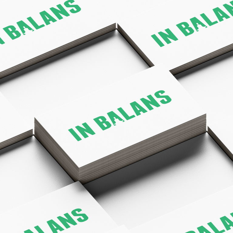 In Balans fysiotherapie logo business card