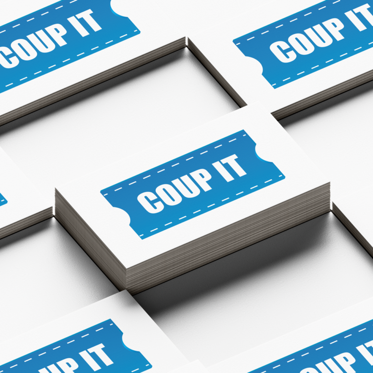 Coup It wishing card logo business card