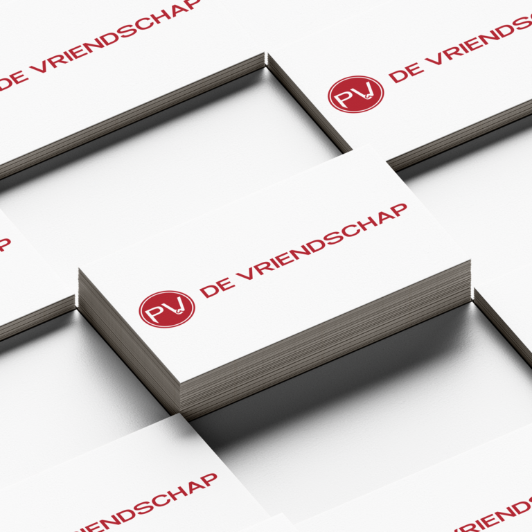 PV personeelsvereniging De Vriendschap logo business card