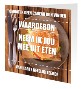 Wishingcard uit eten
