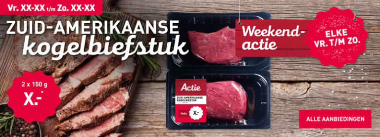 Weekendbanner biefstuk